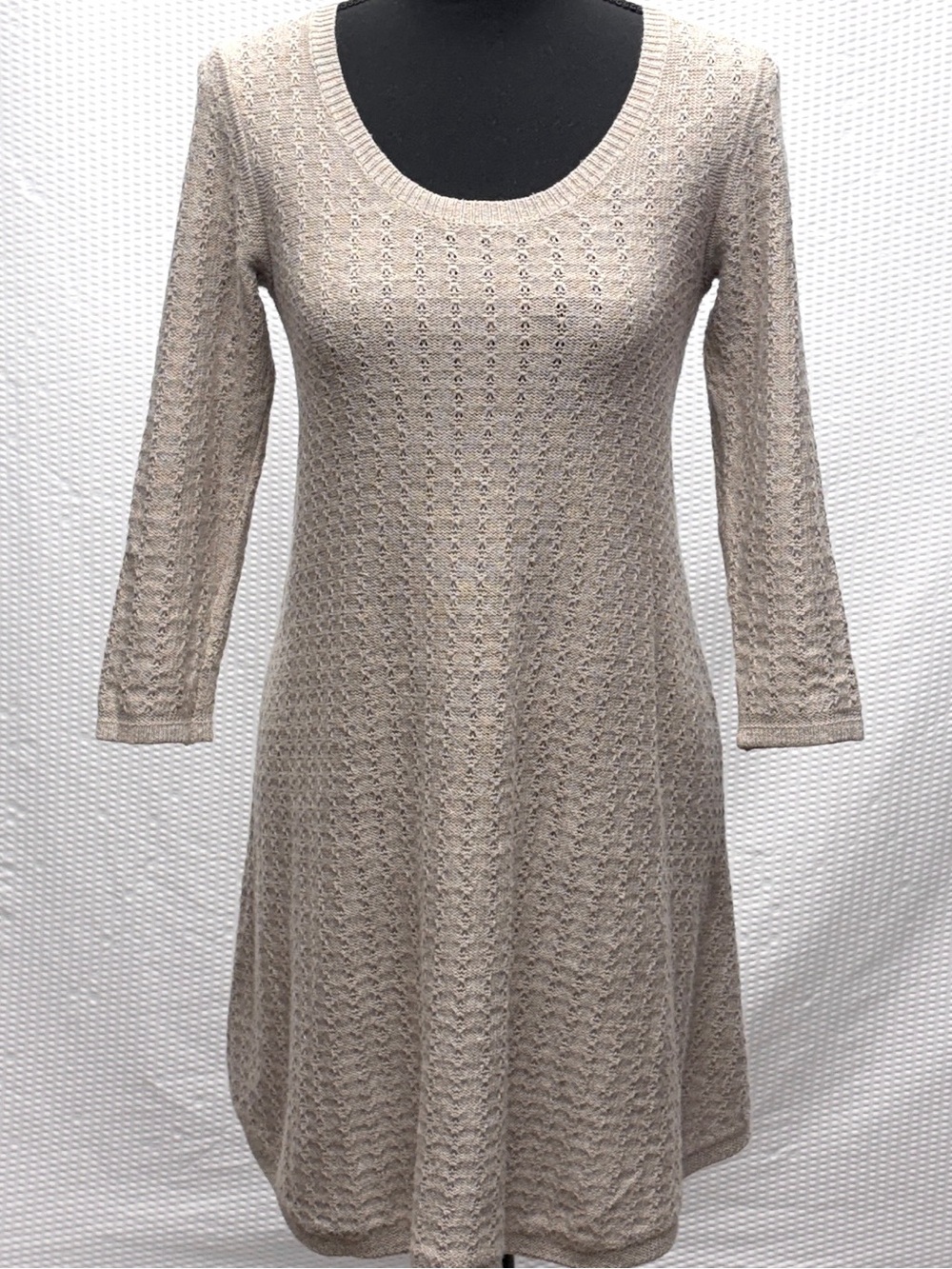 American Eagle Aerie Sweater Dress Women’s S Taupe Knit A-Line Mini
